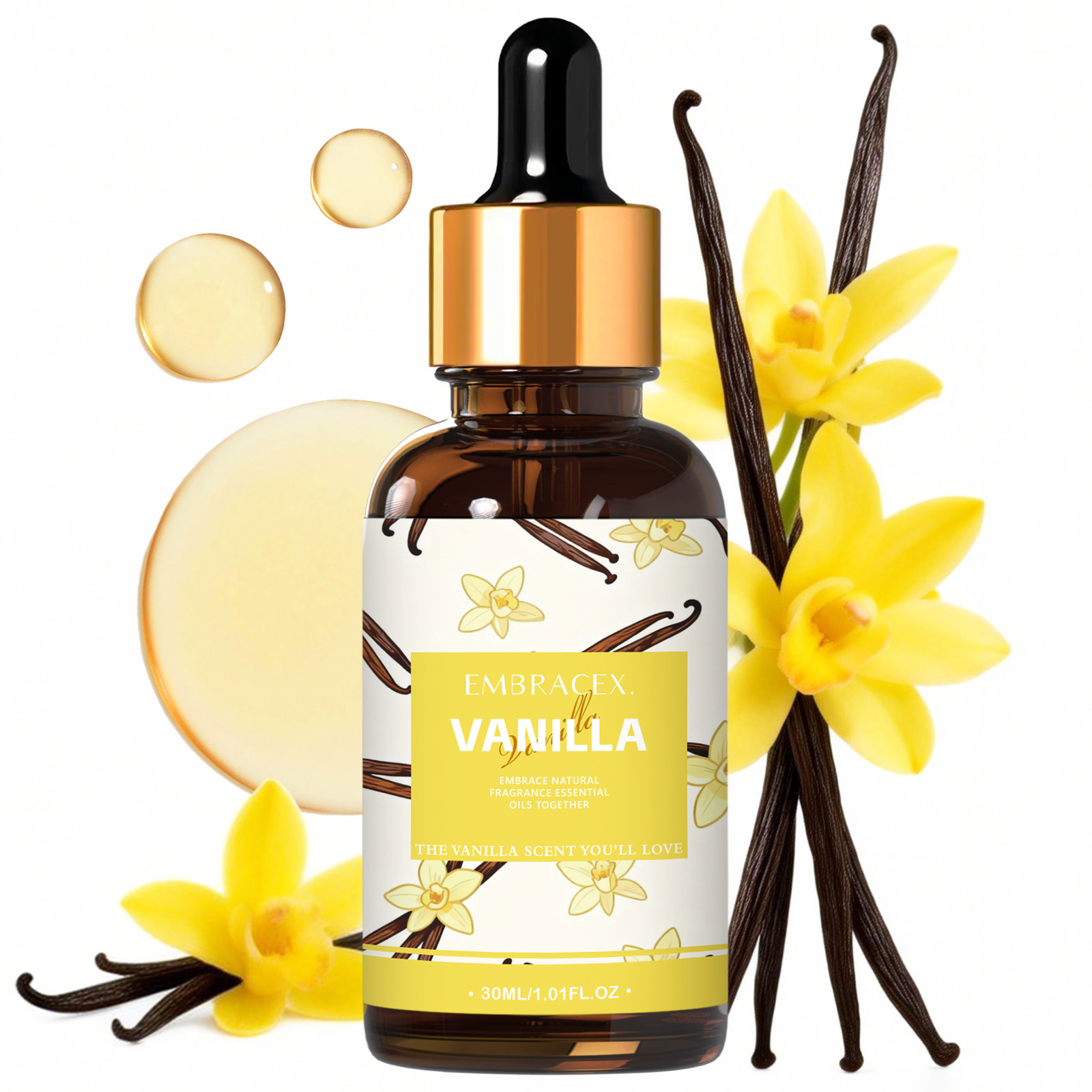 Candle Making Fragrance Oils - น้ำมันหอมระเหยวานิลลา 30 มล. สำหรับเครื่องกระจายกลิ่น เทียนหอม ทำของขวัญให้เพื่อน