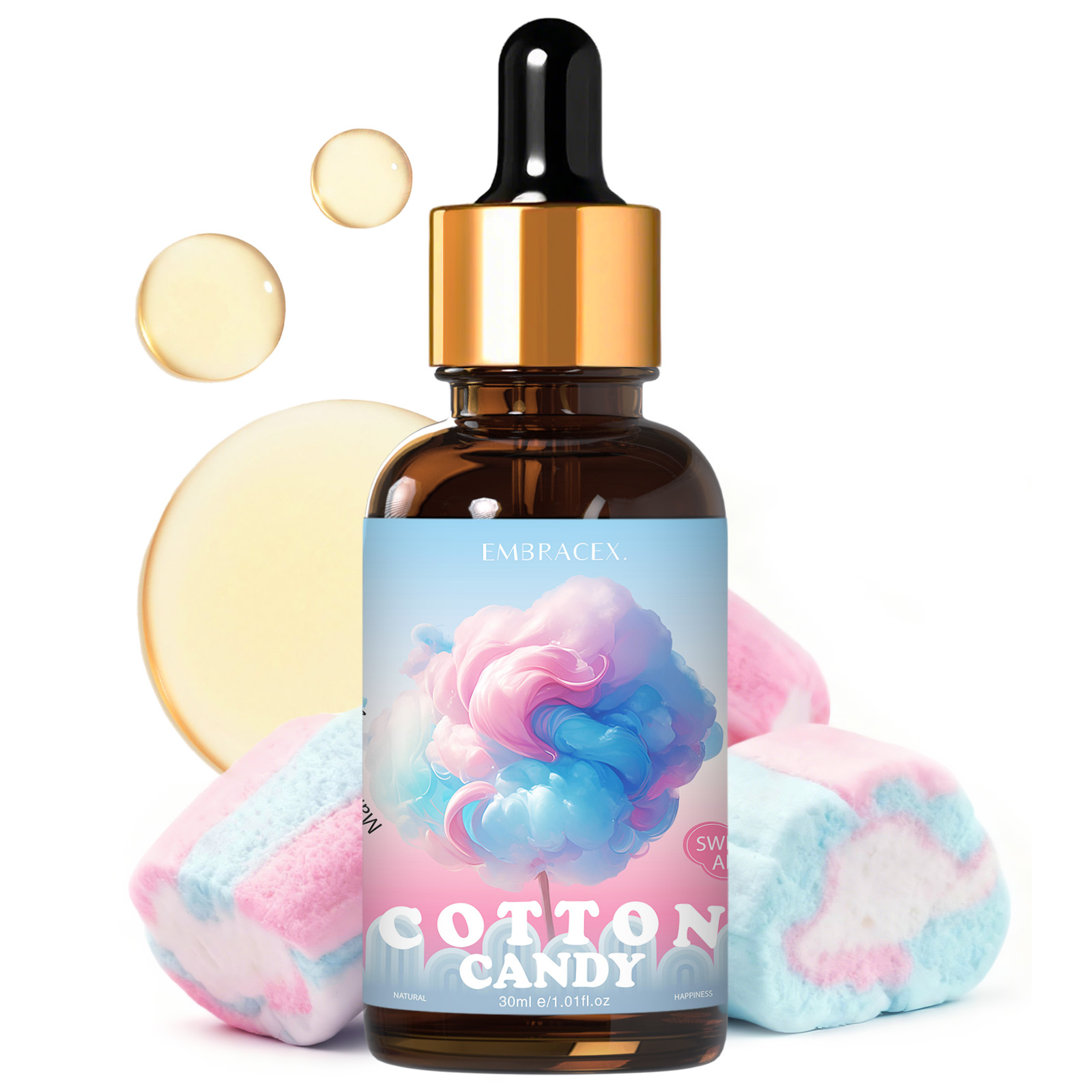 Candle Making Fragrance Oils - น้ำมันหอมระเหยคอตตอนแคนดี้ 30 มล. อุปกรณ์ในรถยนต์, โครงการ DIY,