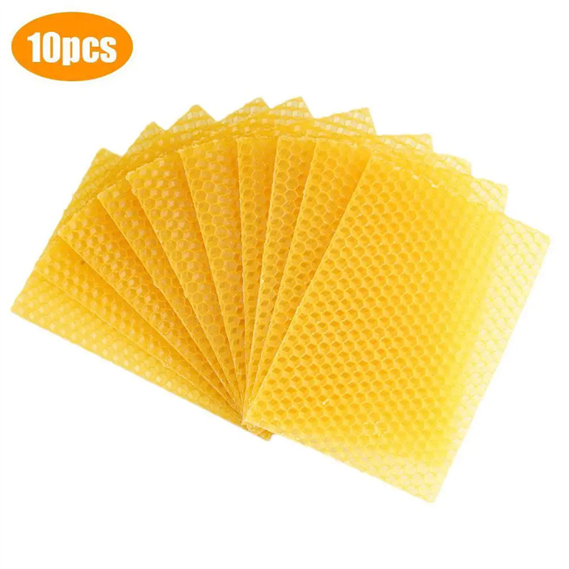 Candle Making Kit Beeswax - แผ่นขี้ผึ้ง 10 ชิ้น ชุดทำเทียน DIY ชุดทำเทียนน้ำผึ้ง