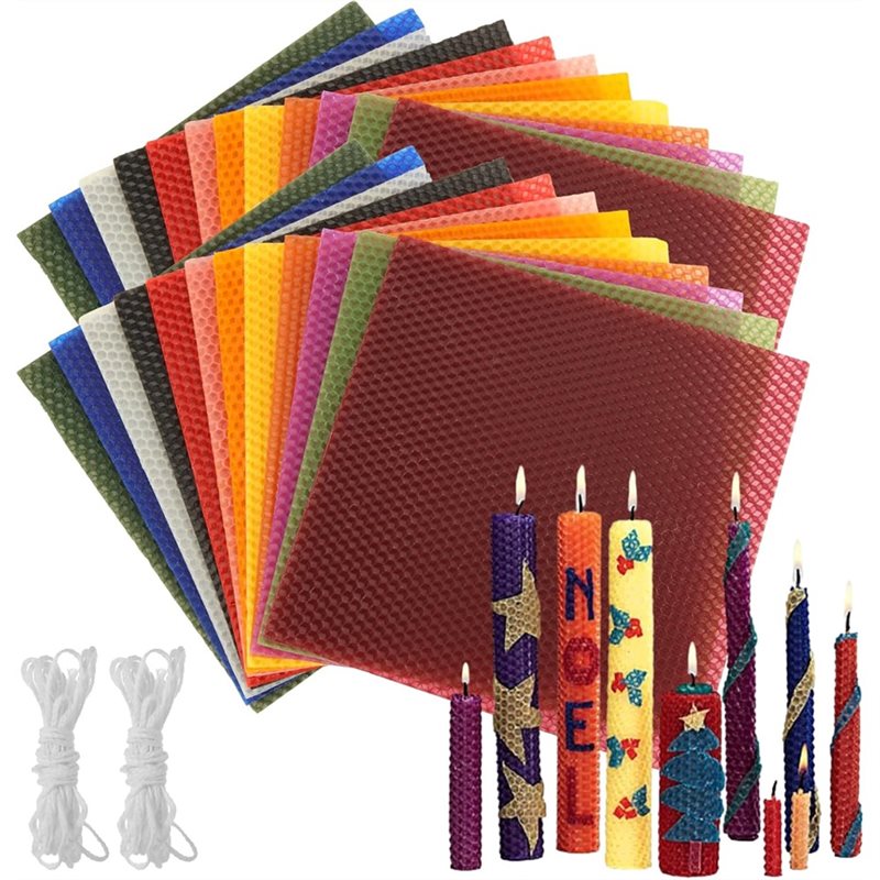 Candle Making Kit Beeswax - แผ่นขี้ผึ้ง AT21-Bee Swax (24 ชิ้น) ขนาด