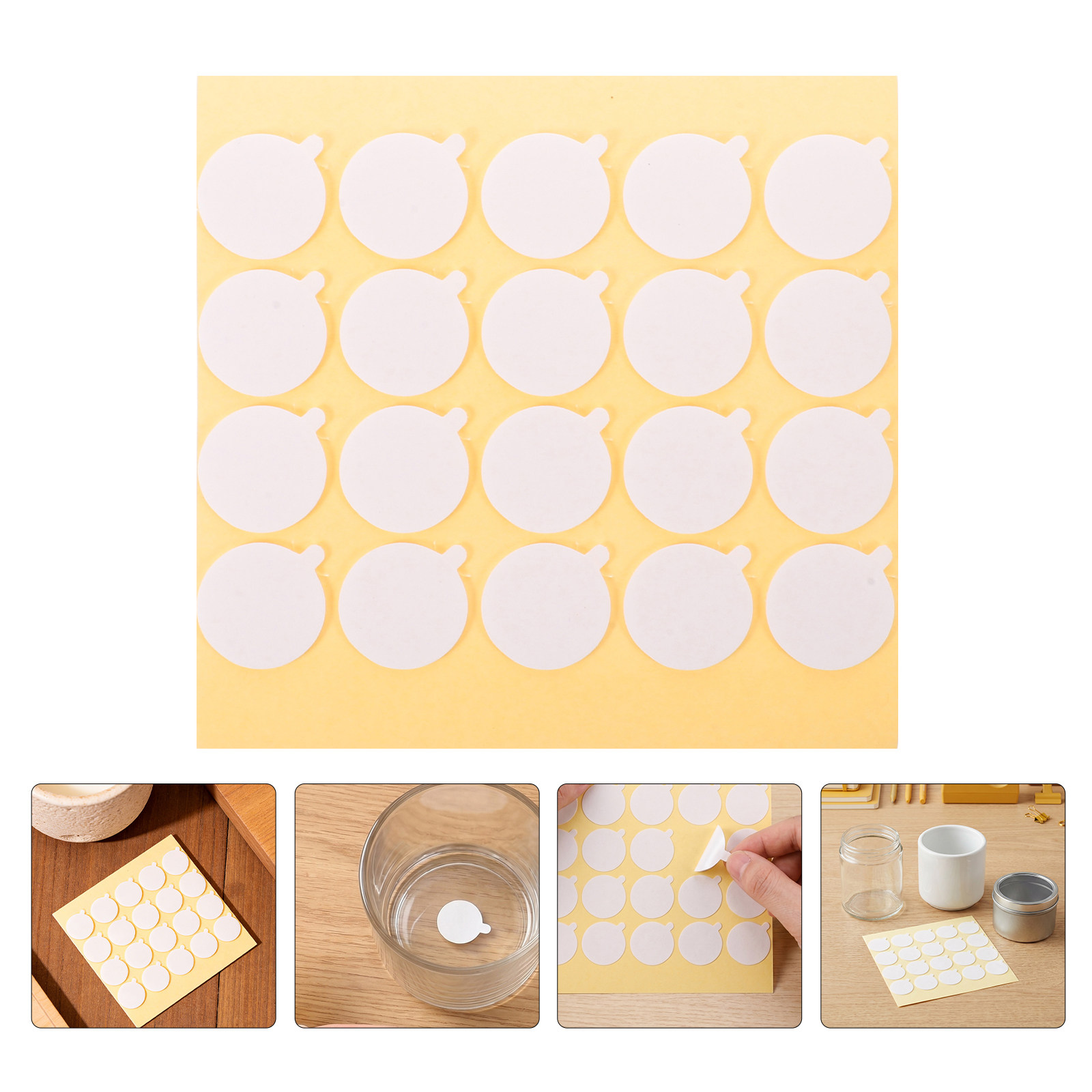 Adhesive Dot Wick - 800 ชิ้น แผ่นกาวติดไส้เทียนแบบจุด ทนความร้อน สำหรับงานประดิษฐ์จากขี้ผึ้งถั่วเหลือง