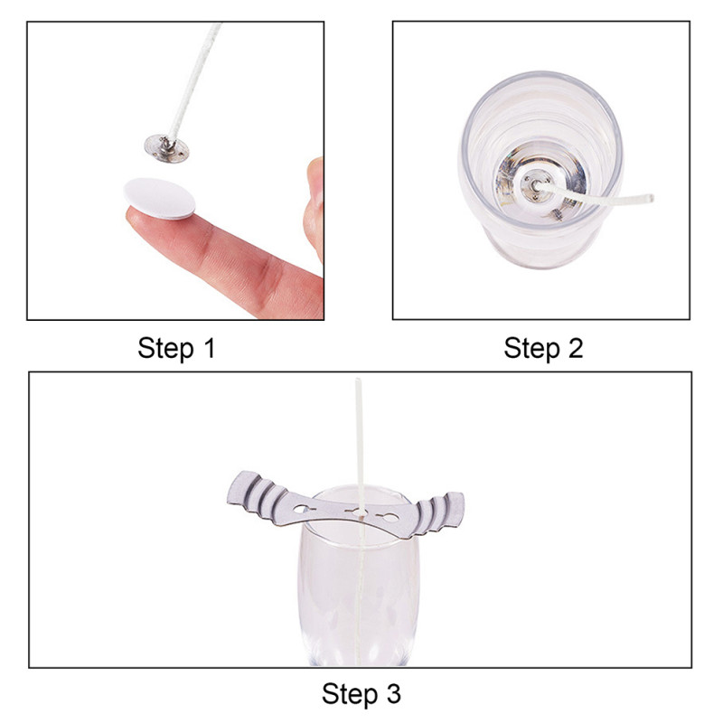 Adhesive Dot Wick - 100ชิ้น/ม้วนสติกเกอร์ไส้เทียนแบบจุดกาวสองด้านสำหรับ1ซม. โปร่งใสไม่มีร่องรอยยึดติดอยู่กับที่เทียนชุดทำเทียน DIY