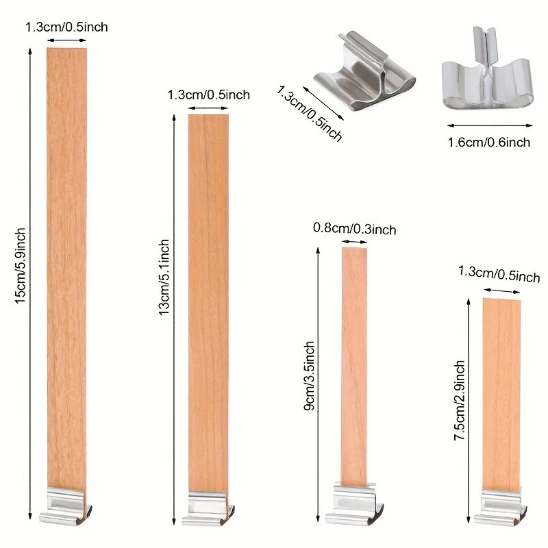30pcs คุณภาพสูงไม้เทียน Wick พ - Candle Making Kit Beeswax บทวิจารณ์และราคา