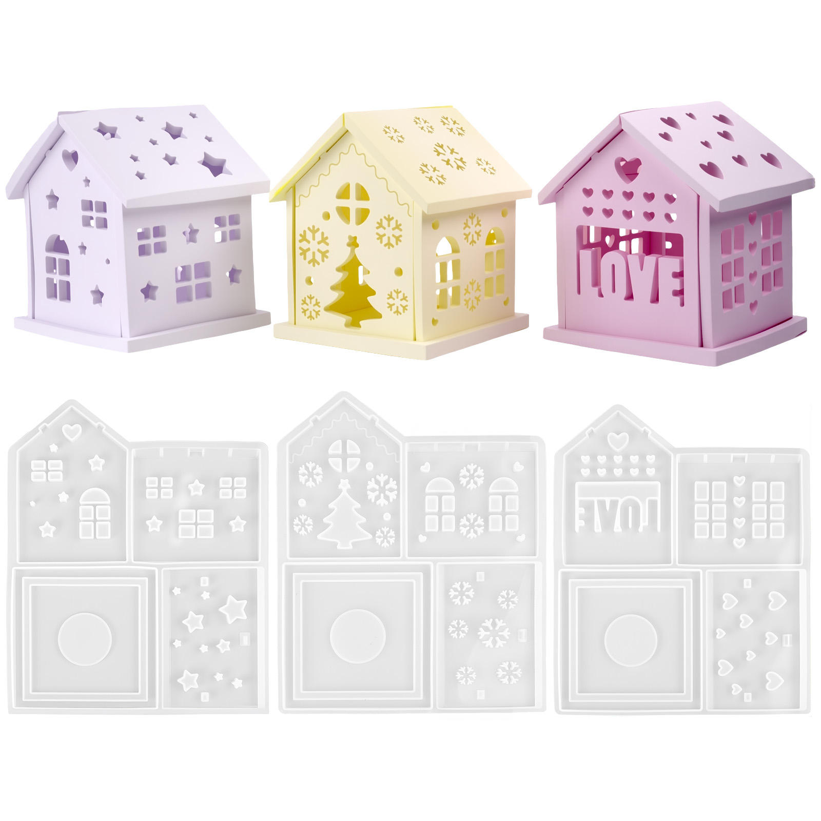 3D House แม่พิมพ์ซิลิโคน DIY C - Candle Making Ideas บทวิจารณ์และราคา