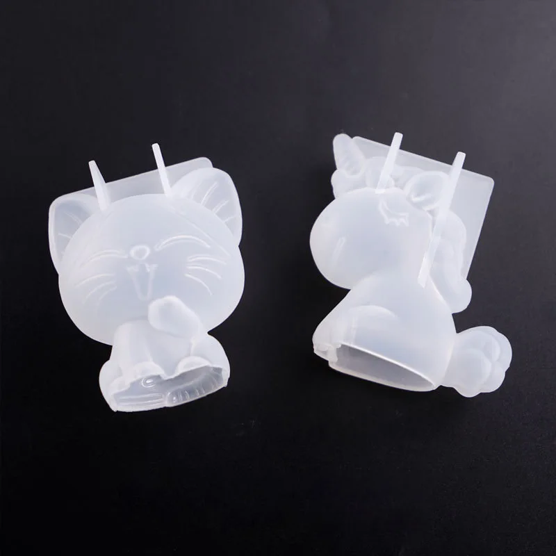 3D เรขาคณิตซิลิโคนยูนิคอร์นแมว - Candle Making Ideas บทวิจารณ์และราคา