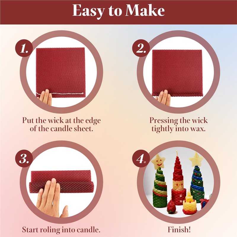 แผ่นขี้ผึ้ง AT21-Bee Swax (24  - Candle Making Kit Beeswax บทวิจารณ์และราคา