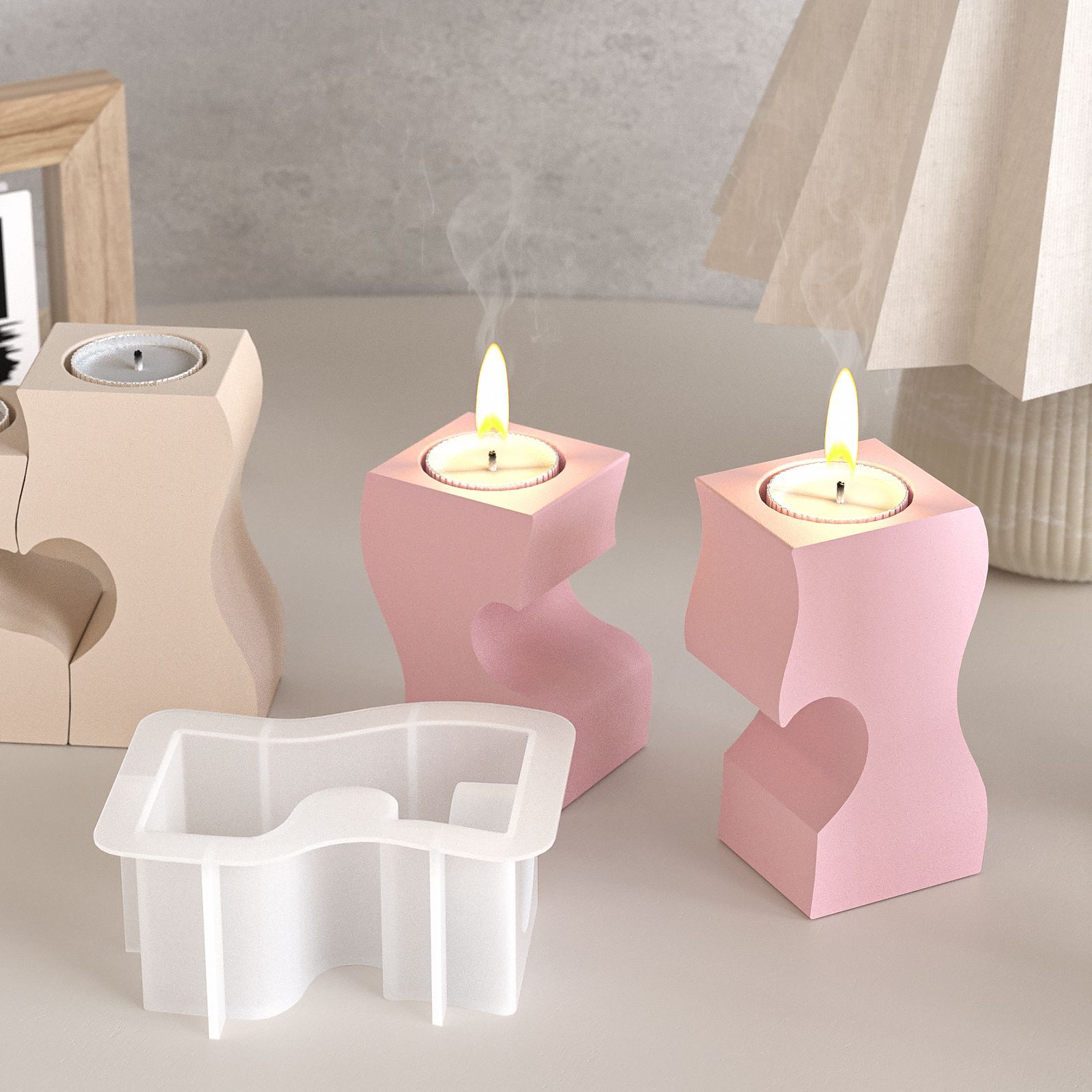 S หัวใจแท่งเทียนแม่พิมพ์ซิลิโค - Candle Making Ideas บทวิจารณ์และราคา