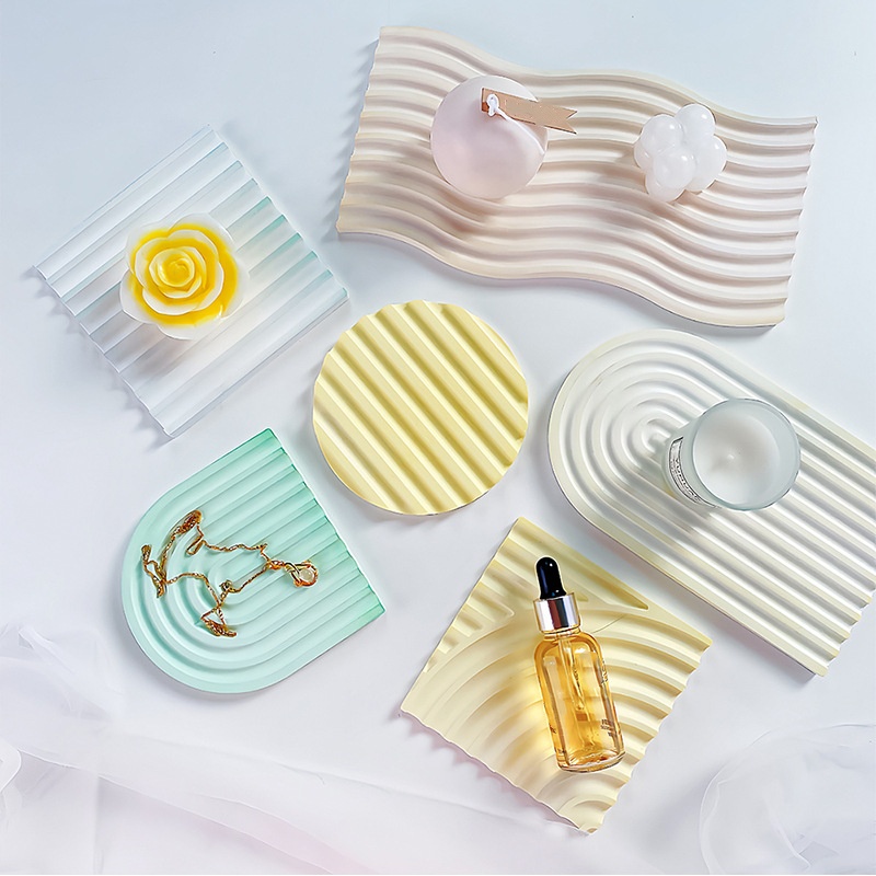 DIY ลาย Wave ถาดแม่พิมพ์สําหรั - Candle Making Ideas บทวิจารณ์และราคา