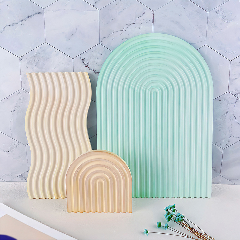 DIY ลาย Wave ถาดแม่พิมพ์สําหรั - Candle Making Ideas บทวิจารณ์และราคา