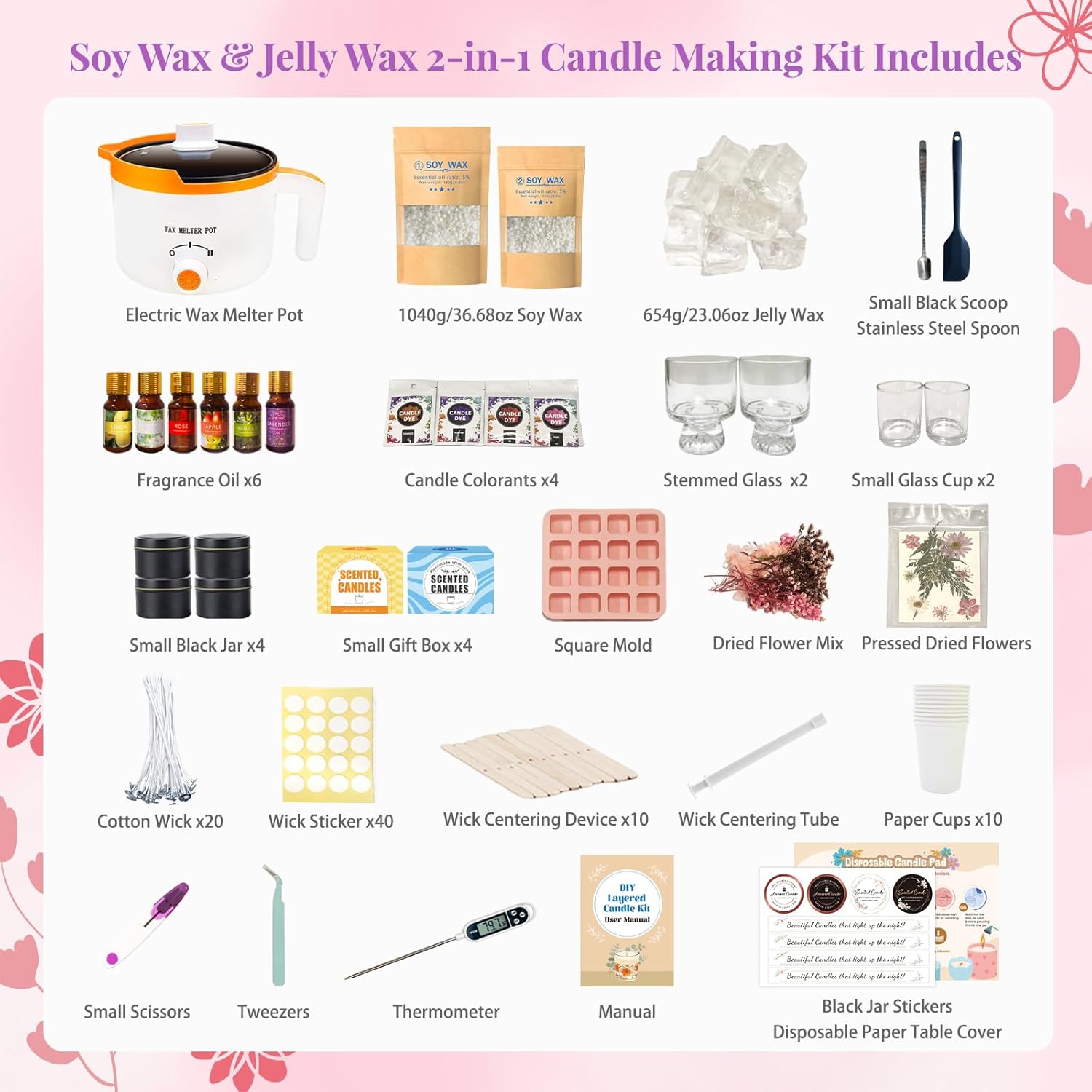ชุดทำเทียน DIY 2-in-1 ด้วยขี้ผ - Candle Making Jelly บทวิจารณ์และราคา