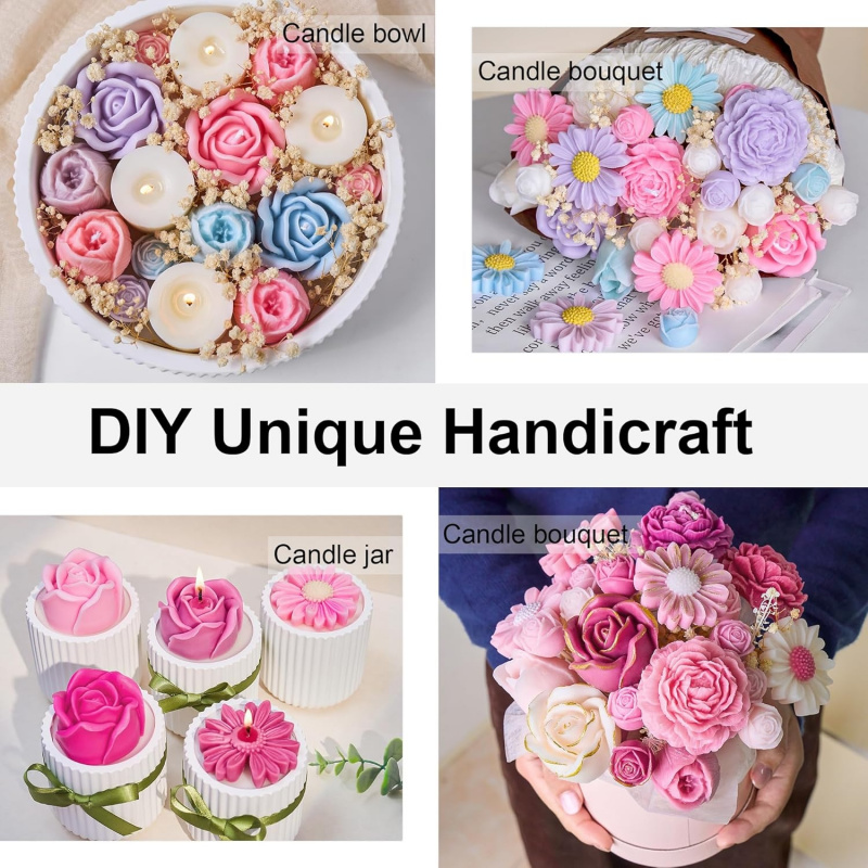 ชุดแม่พิมพ์เทียนรูปดอกไม้ 5 ชิ - Candle Making Jelly บทวิจารณ์และราคา