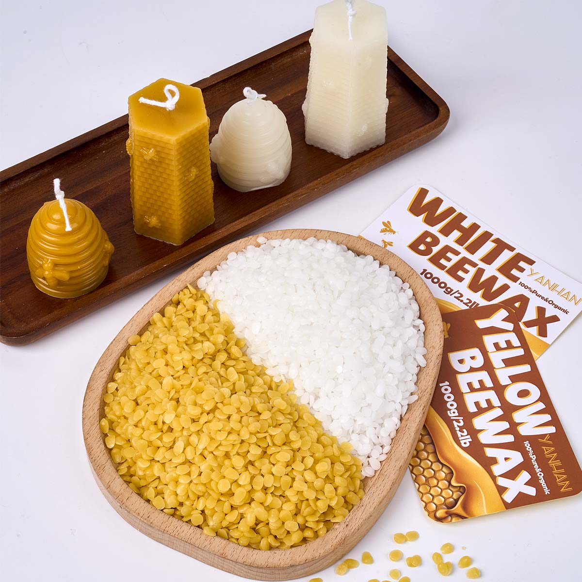 1000g เม็ดธรรมชาติบริสุทธิ์สีข - Candle Making Kit Beeswax บทวิจารณ์และราคา