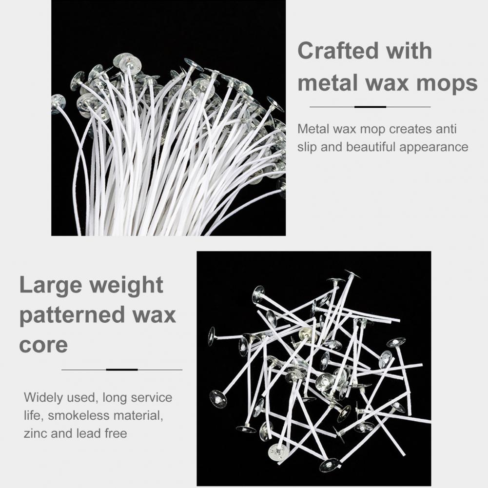 ไส้เทียนฝ้าย 50 ชิ้น ขนาด 10/1 - Candle Making Kit Beeswax บทวิจารณ์และราคา