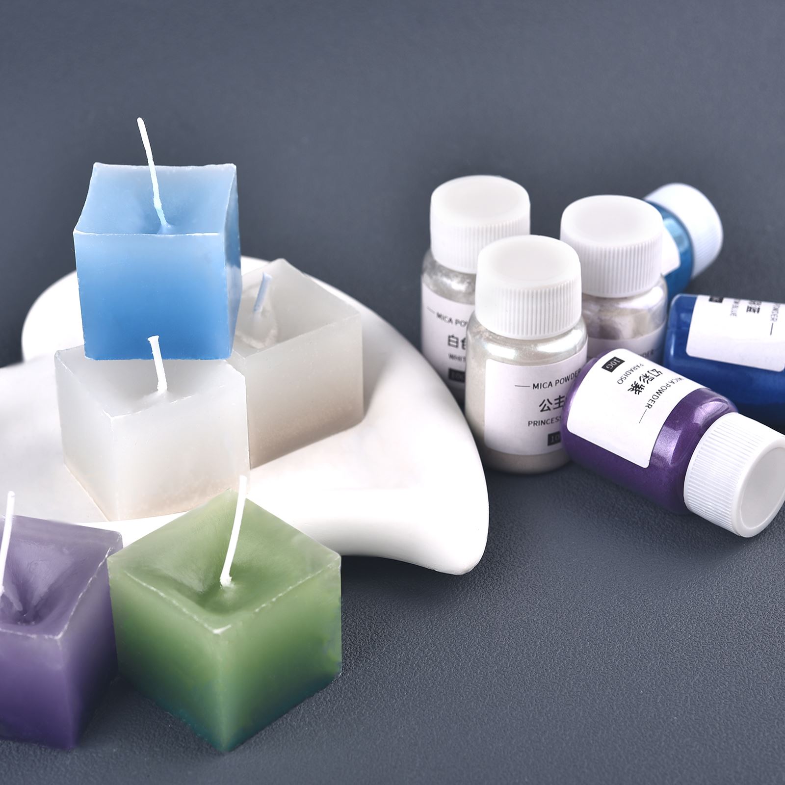 10กรัมผงสีประกายมุกผงเรซินสีย้ - Candle Making Ideas บทวิจารณ์และราคา