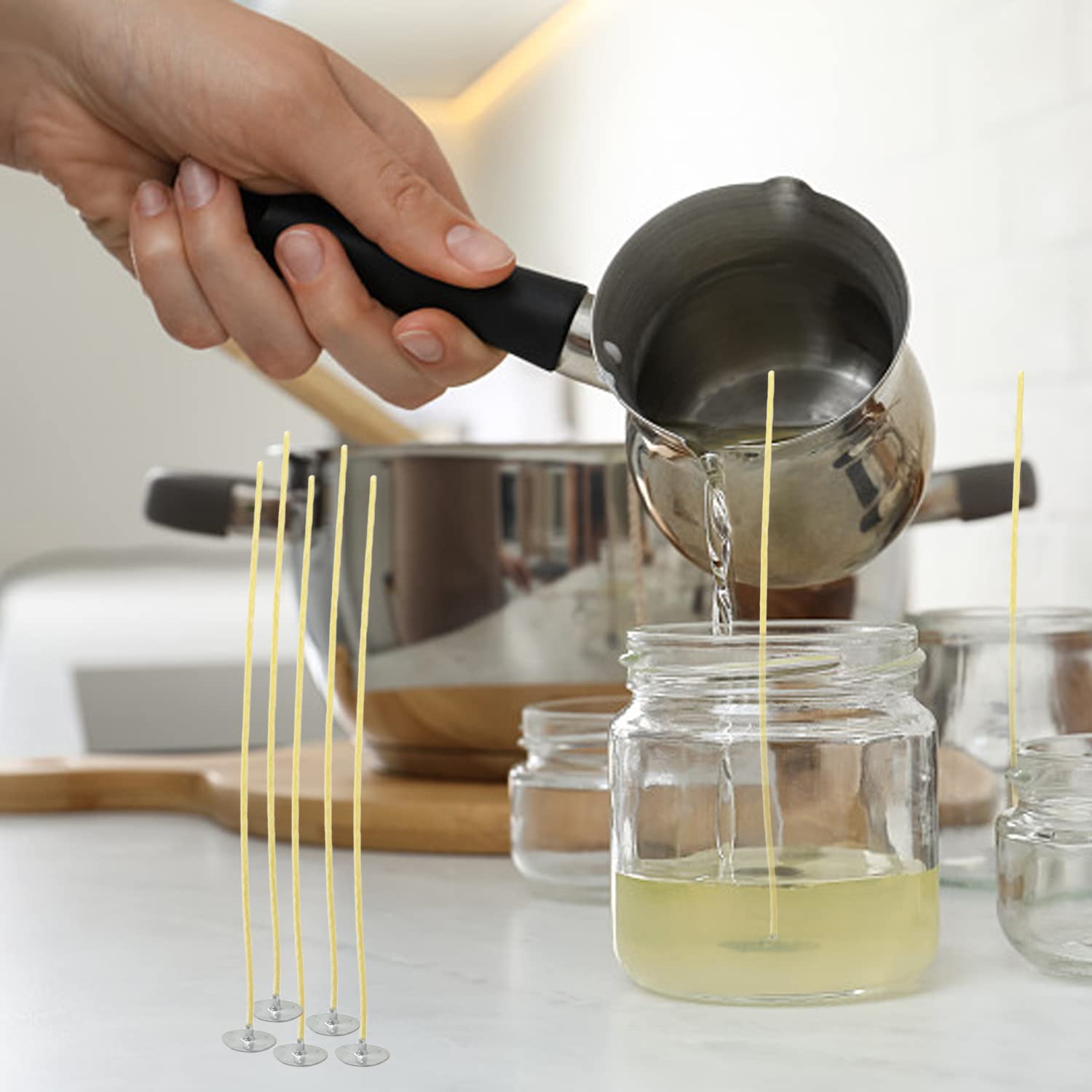 100Pcs ขี้ผึ้งเทียน 9-20 ซม.Pr - Candle Making Kit Beeswax บทวิจารณ์และราคา