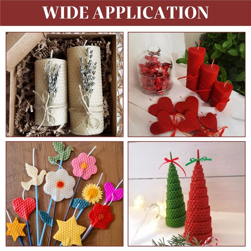 แผ่นขี้ผึ้งขนาด 8x8 นิ้ว 24 ชิ - Candle Making Kit Beeswax บทวิจารณ์และราคา